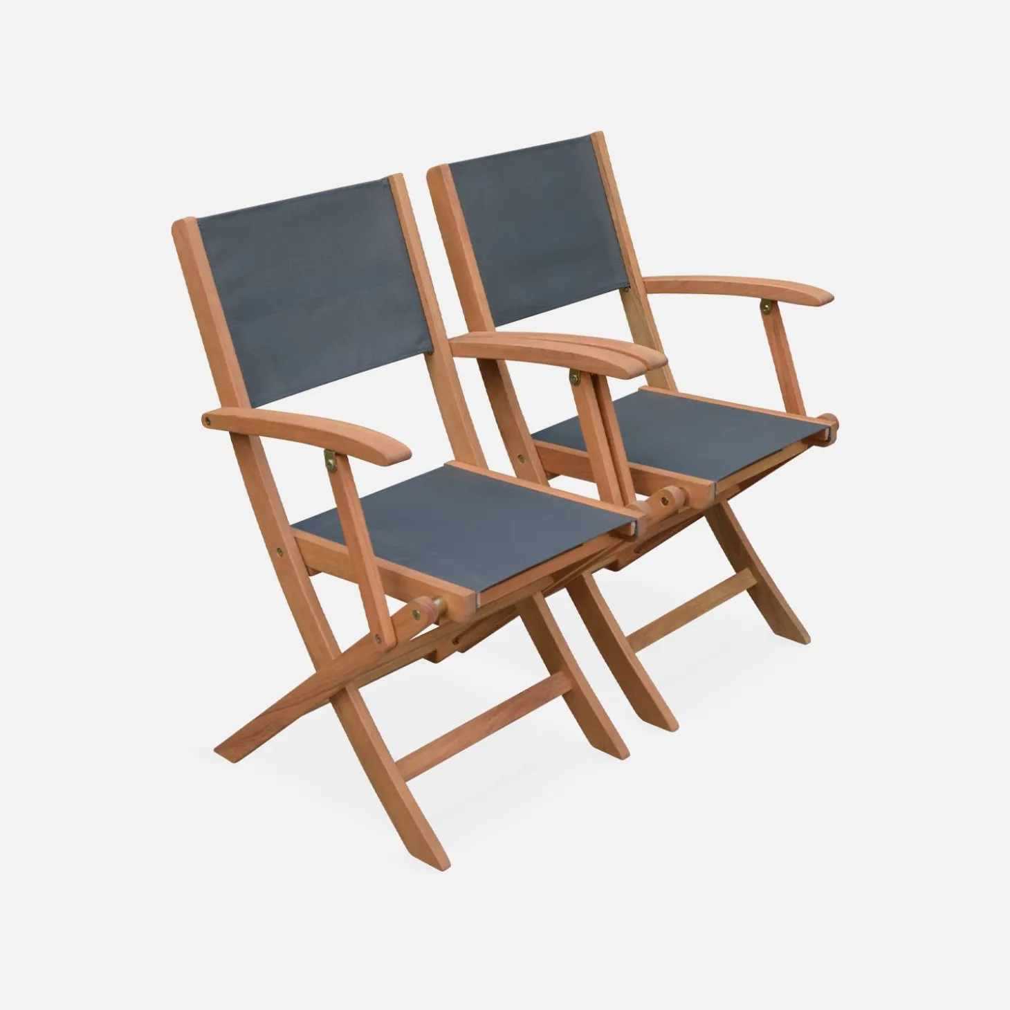 Mesa de jardín extensible de madera + 10 sillas