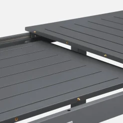 Mesa de jardín extensible de aluminio de 6 plazas