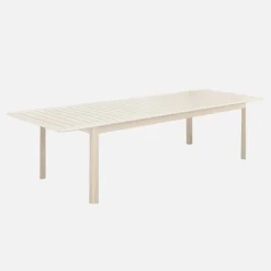 Mesa de jardín extensible de aluminio de 10 plazas
