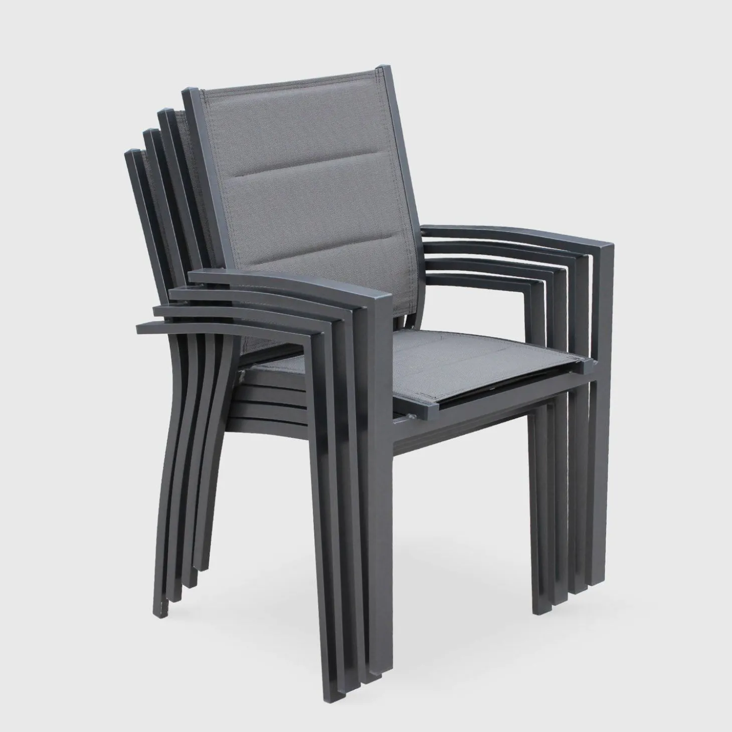 Mesa de jardín extensible de aluminio con 8 sillas