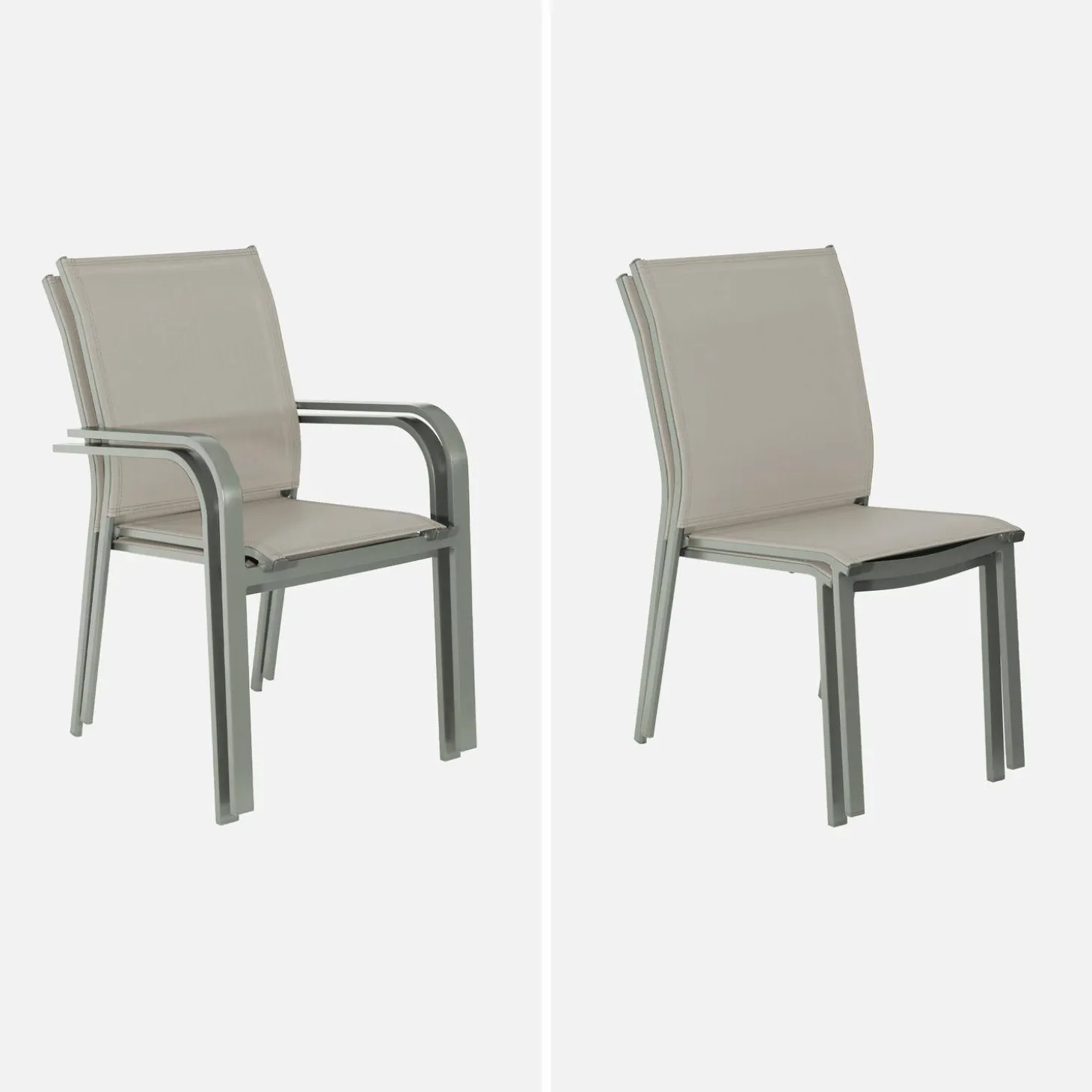 Mesa de jardín extensible de aluminio con 8 sillas