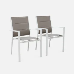 Mesa de jardín extensible de aluminio con 6 sillas