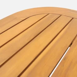 Mesa de jardín extensible de madera de acacia, 6-8 personas