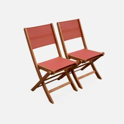 Mesa de jardín extensible de madera + 10 sillas