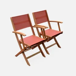 Mesa de jardín extensible de madera + 10 sillas