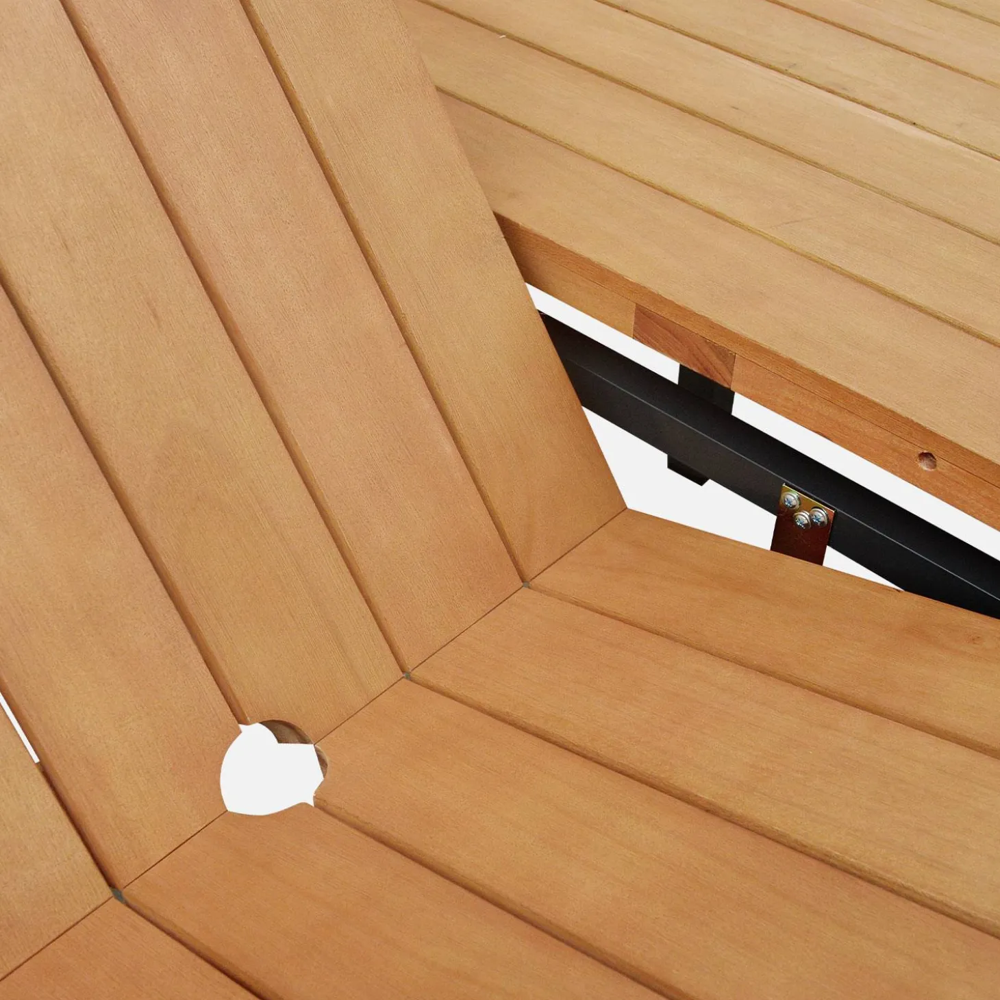 Mesa de jardín extensible de madera, 8 a 10 plazas