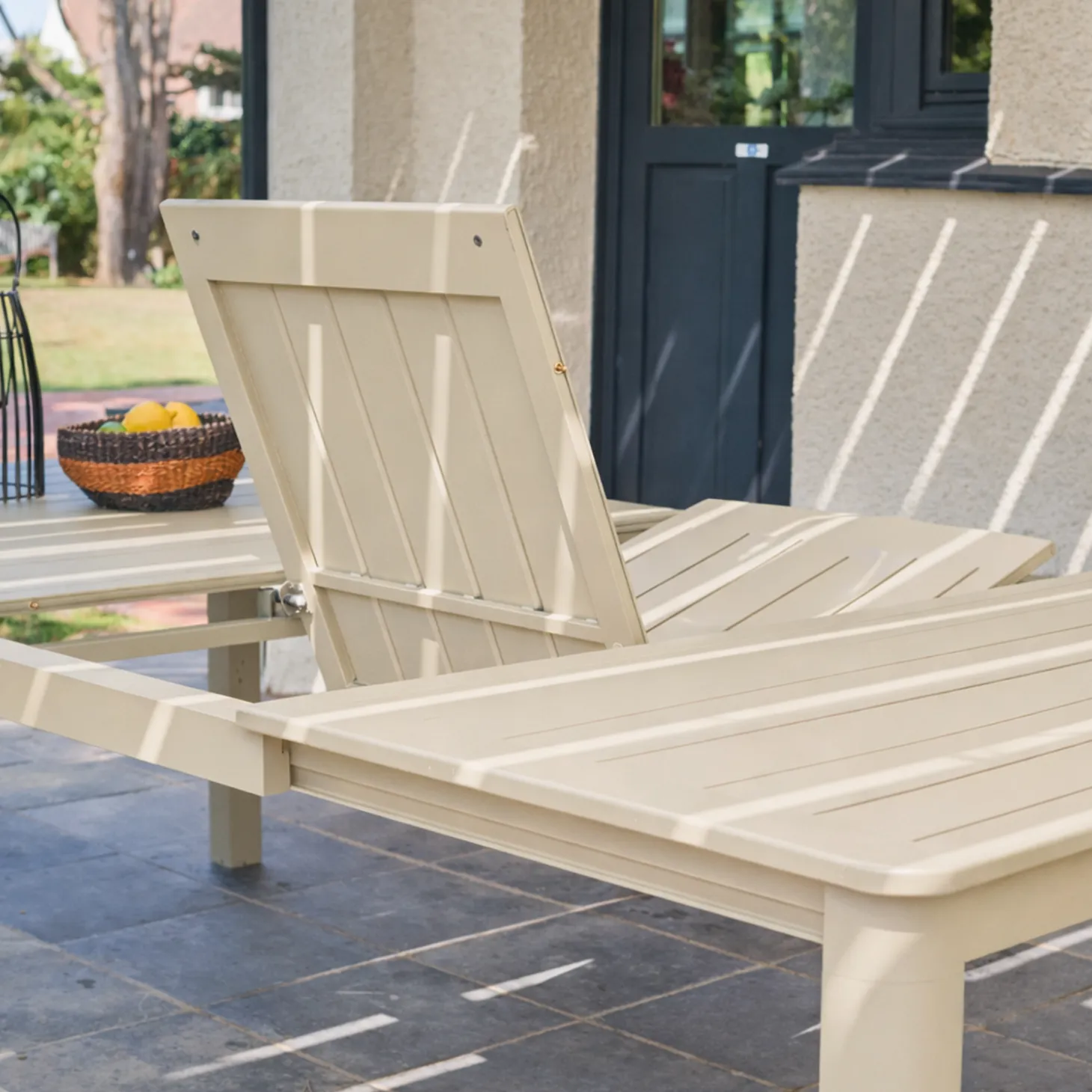 Mesa de jardín extensible de aluminio, 12 a 14 plazas