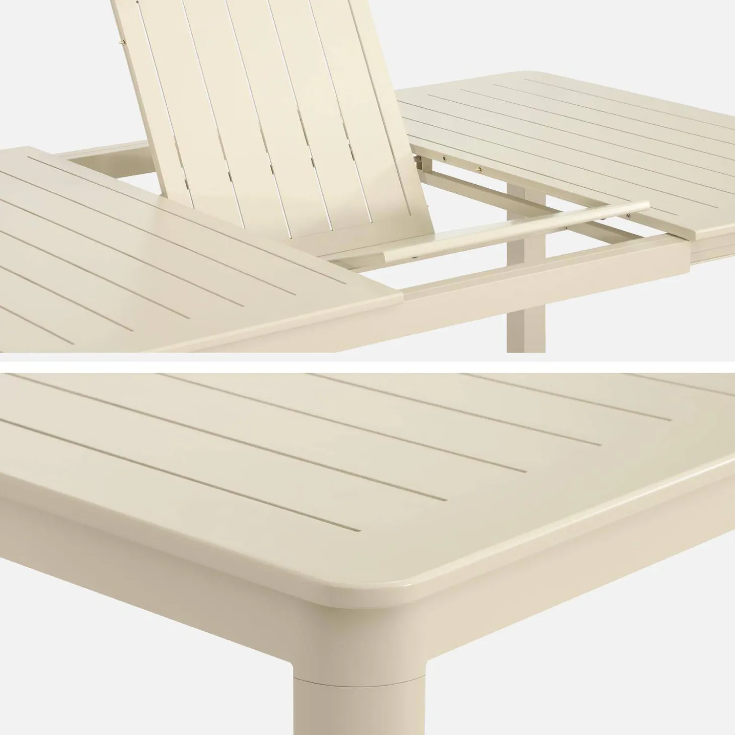 Mesa de jardín extensible de aluminio, 12 a 14 plazas