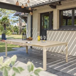 Mesa de jardín extensible de aluminio, 12 a 14 plazas