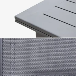 Mesa de jardín extensible de aluminio con 10 sillas