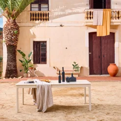 Mesa de jardín extensible de aluminio de 8 plazas