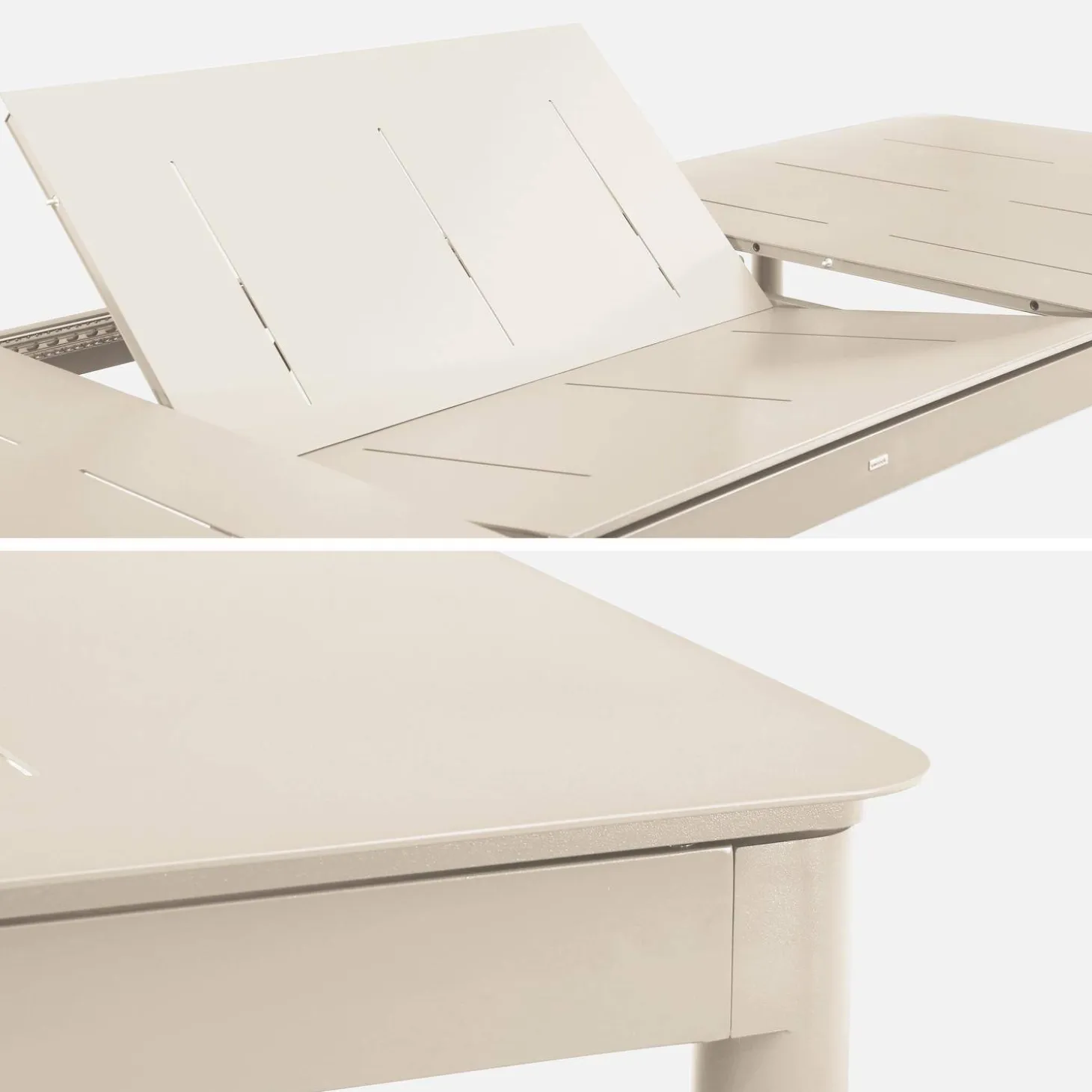 Mesa de jardín extensible de aluminio de 8 plazas