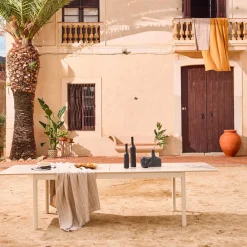 Mesa de jardín extensible de aluminio de 8 plazas