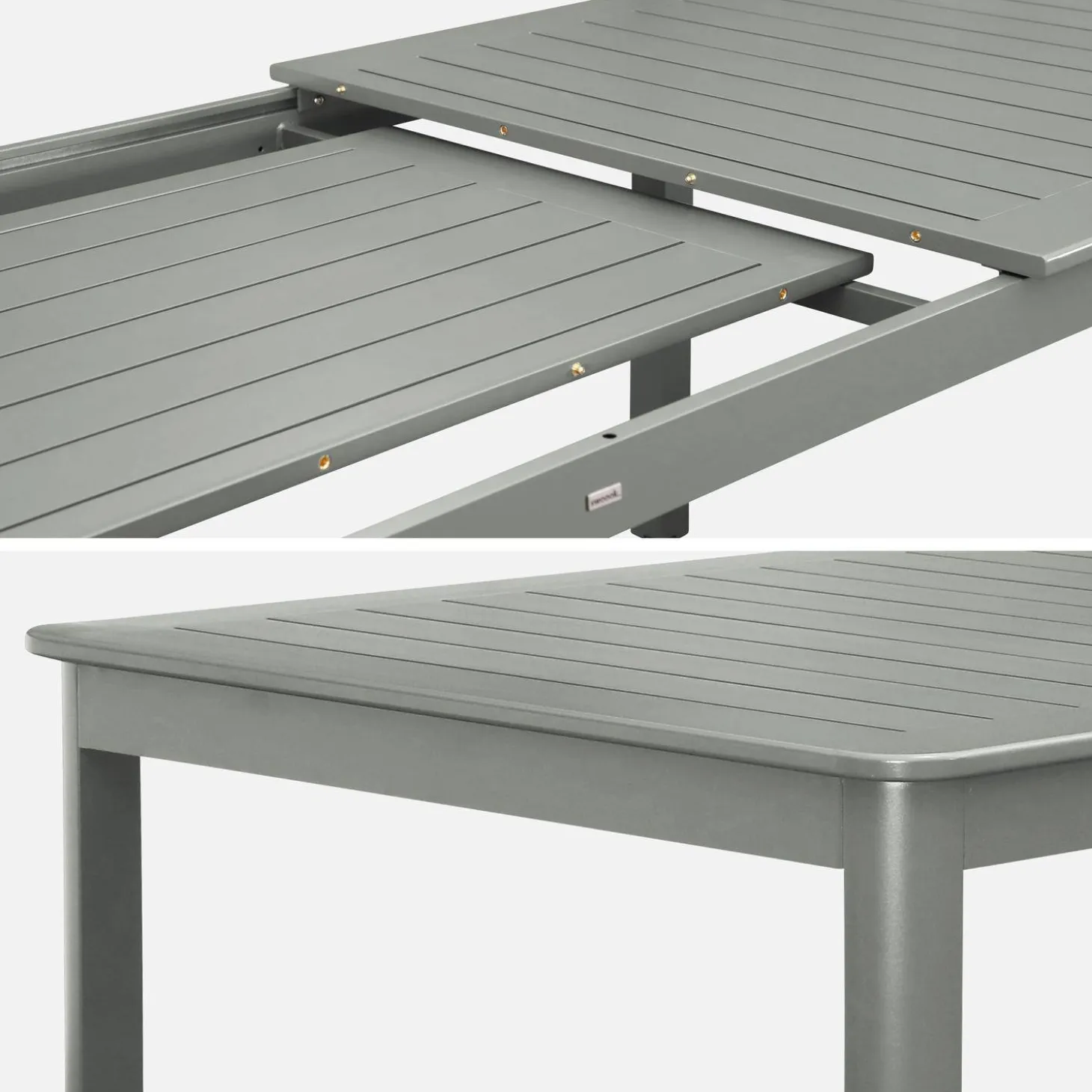Mesa de jardín extensible de aluminio de 10 plazas