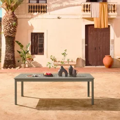 Mesa de jardín extensible de aluminio de 10 plazas