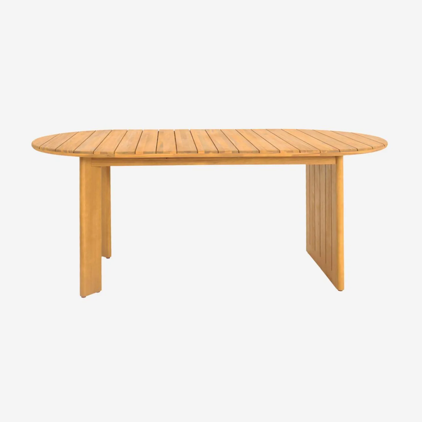 Mesa de jardín ovalada de madera de acacia, 6 plazas