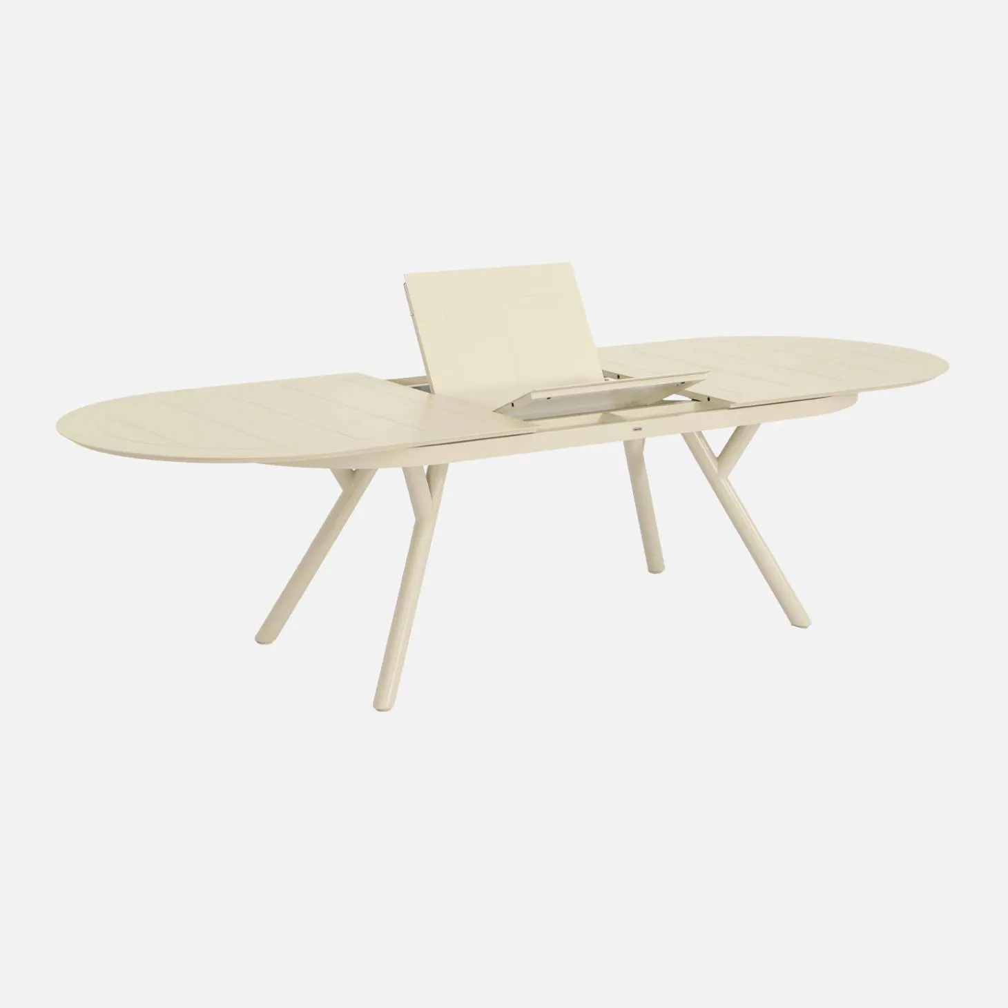 Mesa de jardín ovalada extensible de aluminio, 10 plazas