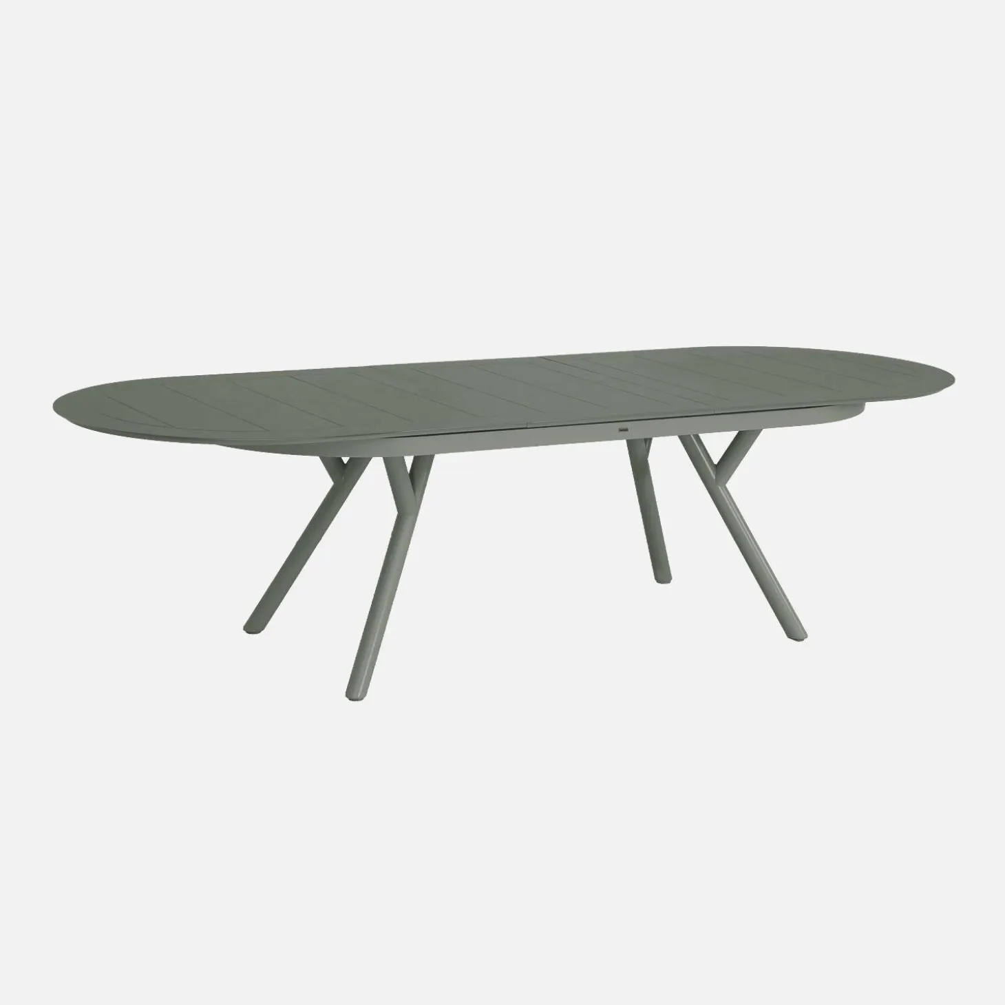 Mesa de jardín ovalada extensible de aluminio, 10 plazas