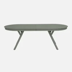 Mesa de jardín ovalada extensible de aluminio, 10 plazas