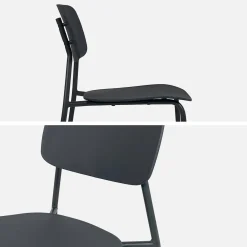 Mesa de jardín plegable de metal con 6 sillas