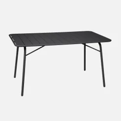 Mesa de jardín plegable de metal con 6 sillas