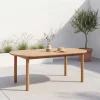 Mesa de jardín rectangular de madera de acacia, 6 plazas