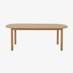 Mesa de jardín rectangular de madera de acacia, 6 plazas