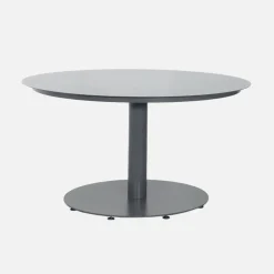 Mesa de jardín redonda de aluminio con 6 sillas