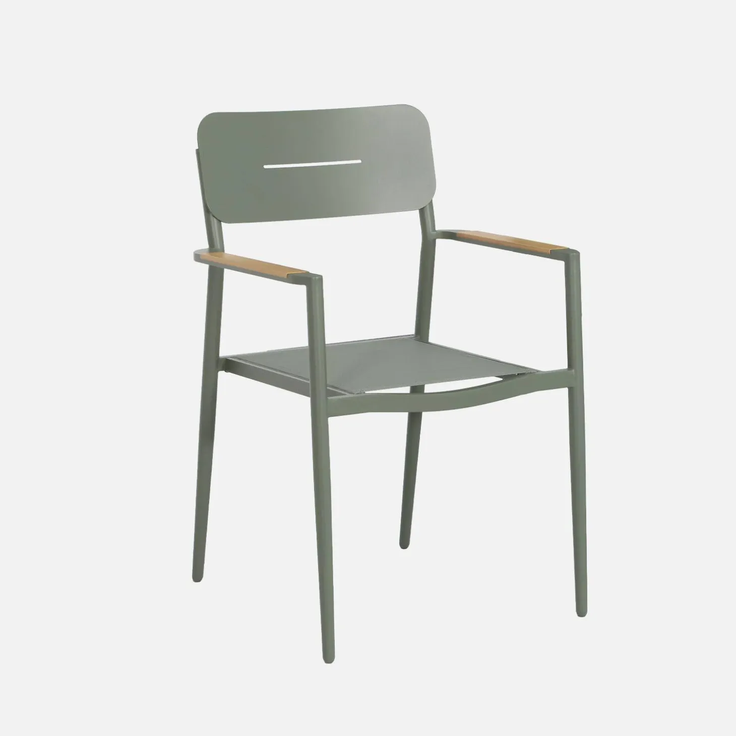 Mesa de jardín redonda de aluminio con 6 sillas