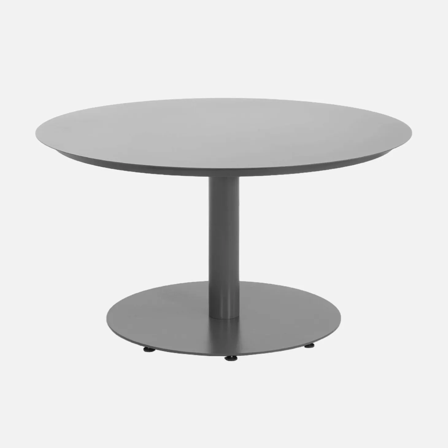 Mesa de jardín redonda de aluminio, 6 plazas