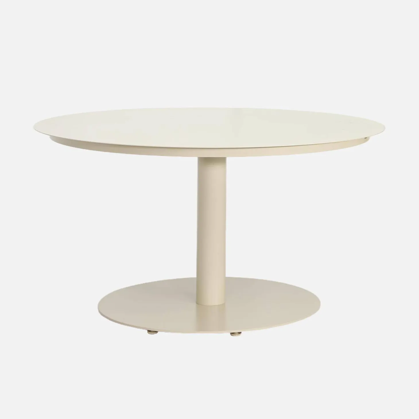 Mesa de jardín redonda de aluminio con 6 sillas