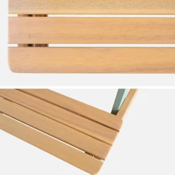 Mesa de picnic de jardín infantil de madera con sombrilla, 2 plazas