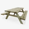 Mesa de picnic con 2 bancos para 6 personas