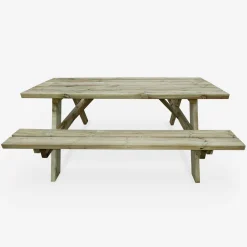 Mesa de picnic con 2 bancos para 6 personas