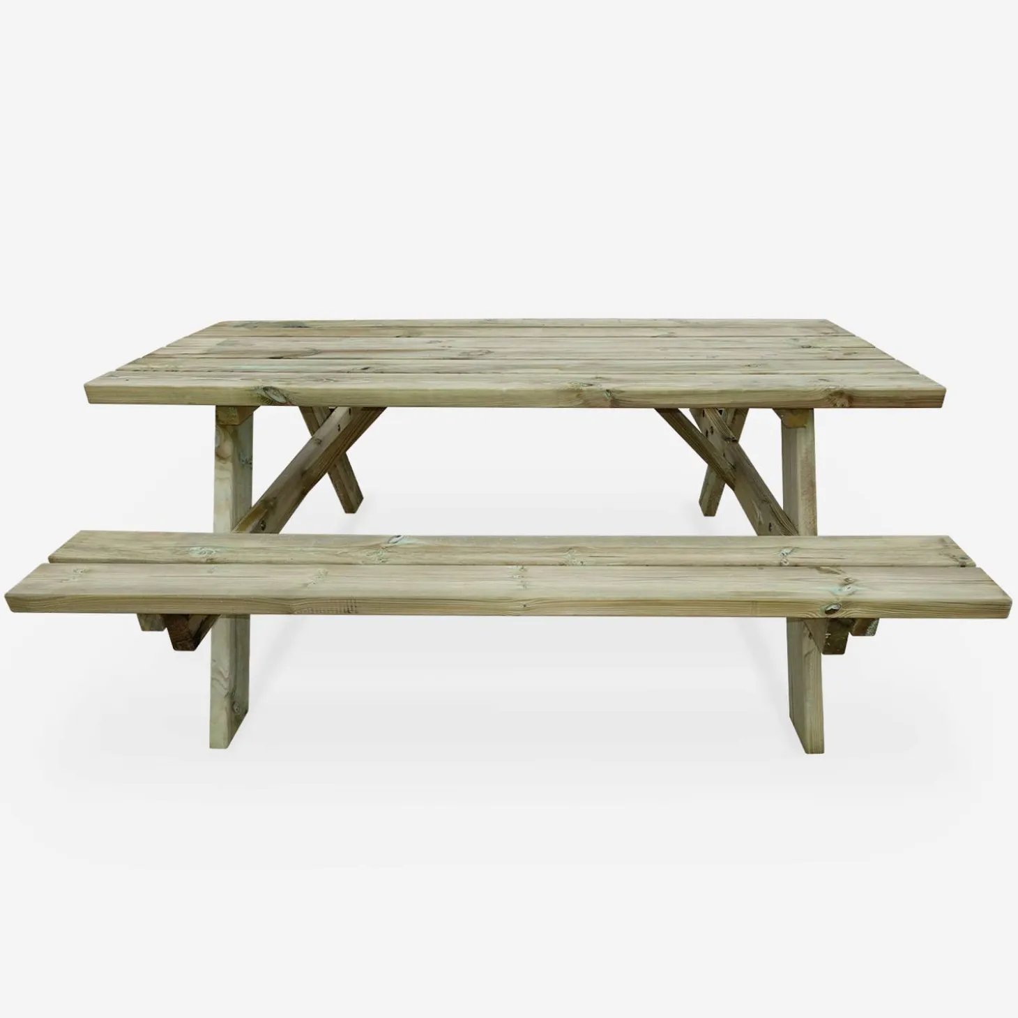 Mesa de picnic de madera de 6 plazas , set de 4