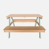 Mesa de picnic infantil de madera de acacia, 4 plazas