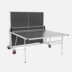 Mesa de ping pong exterior plegable con 2 raquetas y 3 pelotas, 274cm