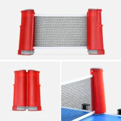 Mesa de ping pong exterior con 2 raquetas y 3 pelotas, 274cm + funda de PVC