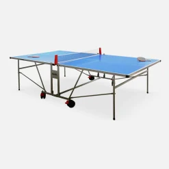 Mesa de ping pong exterior con 2 raquetas y 3 pelotas, 274cm + funda de PVC