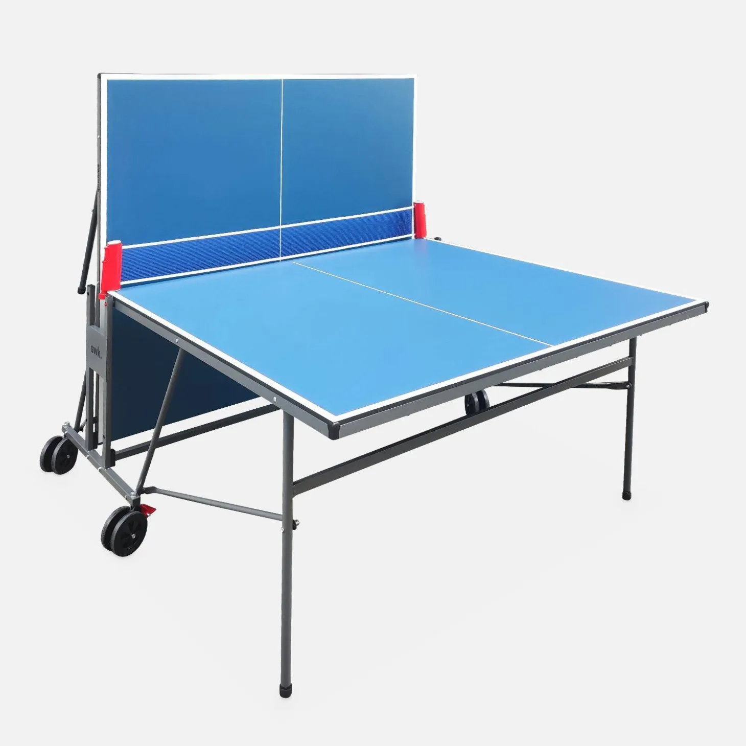 Mesa de ping pong interior plegable con 2 raquetas y 3 pelotas, 274cm