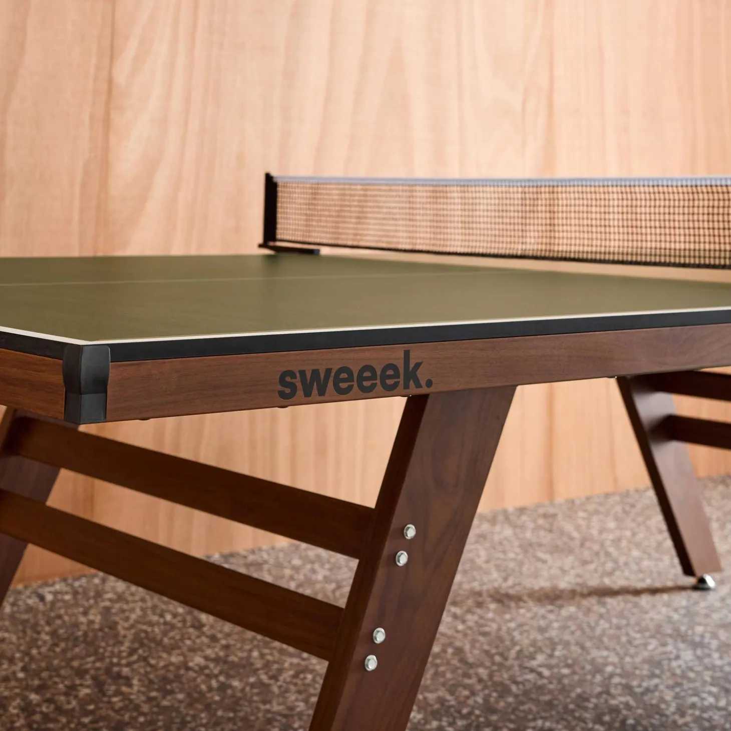 Mesa de ping pong interior deluxe con 2 raquetas y 3 pelotas, 273.5cm