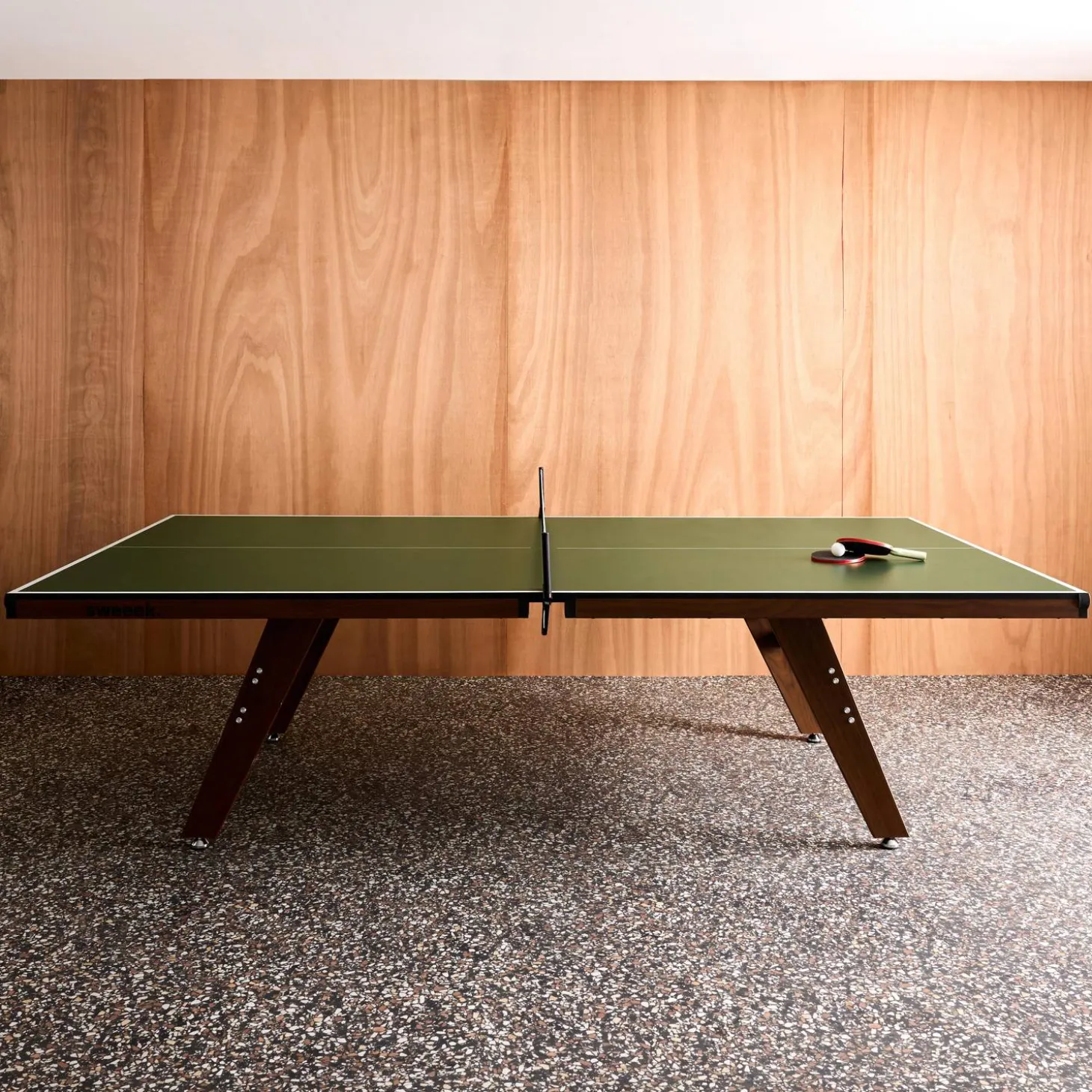Mesa de ping pong interior deluxe con 2 raquetas y 3 pelotas, 273.5cm