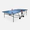 Mesa de ping pong para interior con 2 raquetas y 3 pelotas, 274cm + funda de PVC