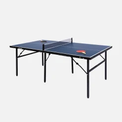Mesa de ping pong plegable para interior con 2 raquetas y 3 pelotas, 180cm