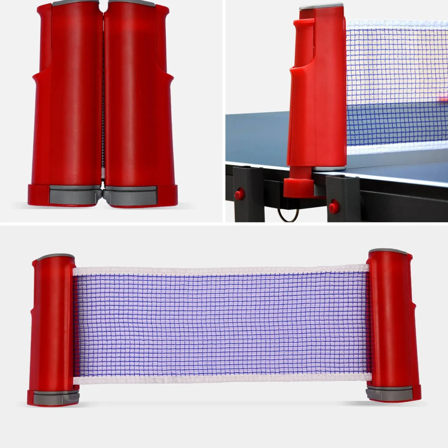 Mesa de ping pong plegable para interior con 4 raquetas y 6 pelotas, 274cm