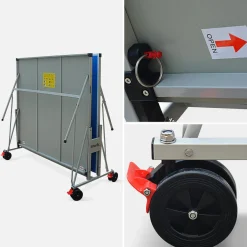 Mesa de ping pong plegable para exterior con 4 raquetas y 6 pelotas, 274cm