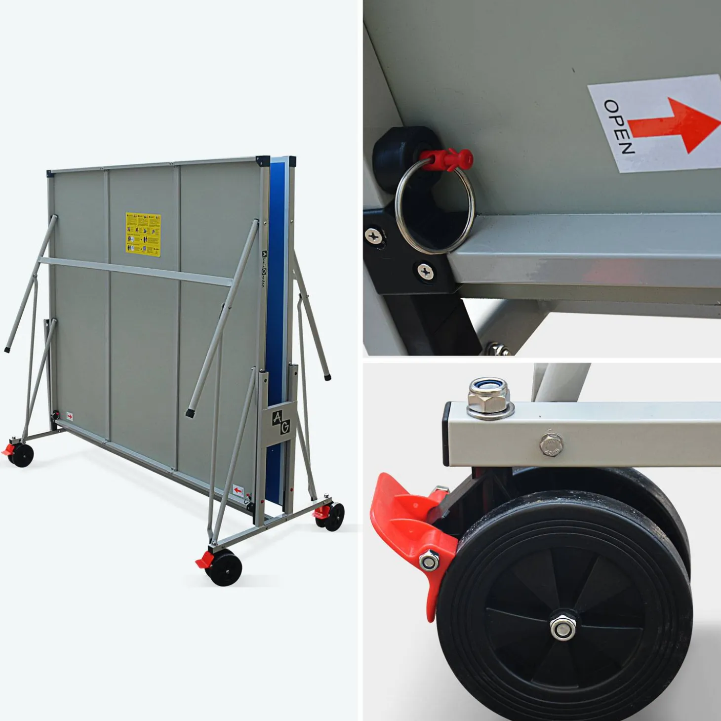 Mesa de ping pong plegable para exterior con 2 raquetas + 3 pelotas, 274cm