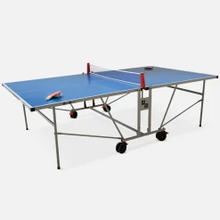 Mesa de ping pong plegable para exterior con 2 raquetas + 3 pelotas, 274cm