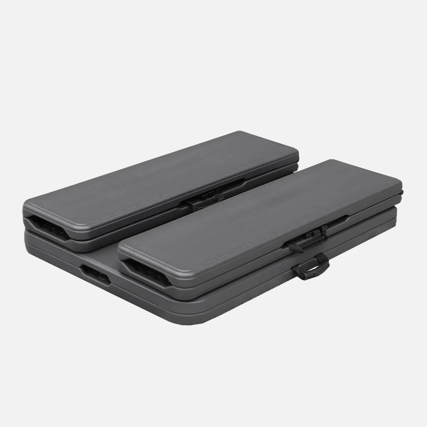 Mesa de recepción plegable acero 2 bancos, set de 2