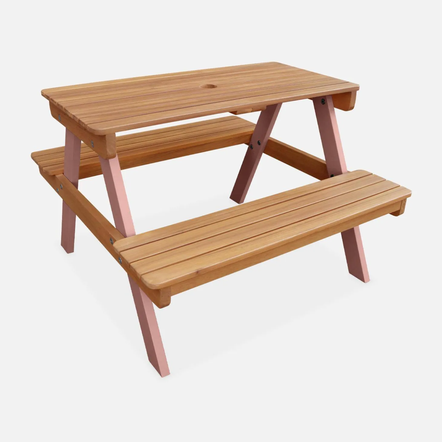 Mesa infantil de picnic de madera de 2 plazas